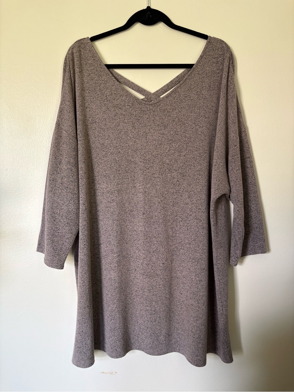 Simply Noelle Mauve Heather Long Sleeve Tunic Dress Size XXL